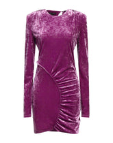Patrizia Pepe purple velvet mini dress